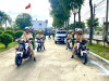 Tân Biên lực lượng cảnh sát giao thông Công an huyện ra quân cao điểm tổng kiểm soát