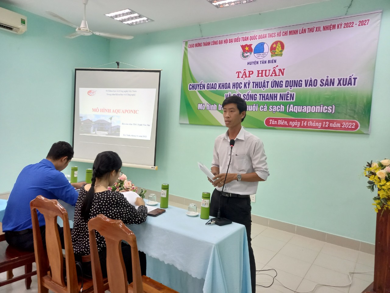 Sở Khoa học công nghệ Tây Ninh Tập huấn mô hình trồng rau nuôi cá sạch  (Aquaponics ) cho thanh niên năm 2022