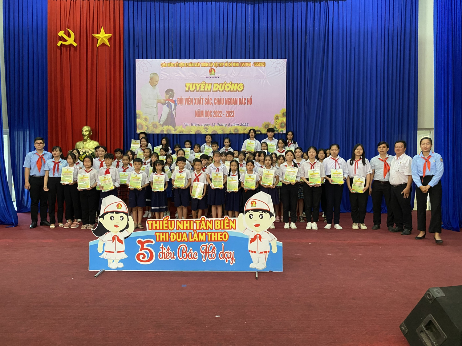 Tân Biên tuyên dương gương 58 Đội viên xuất sắc, cháu ngoan Bác Hồ năm học 2022-2023
