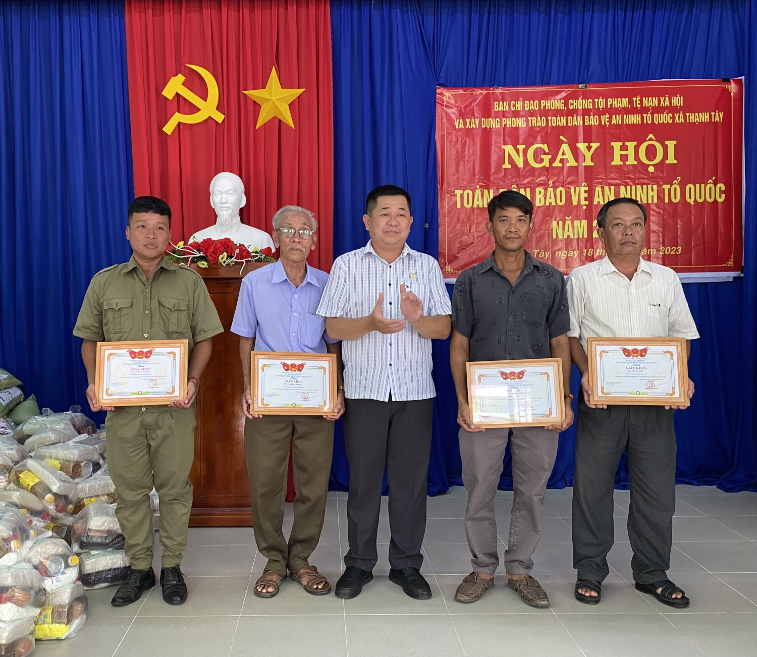 Xã Thạnh Tây huyện Tân Biên tổ chức ngày hội toàn dân bảo vệ an ninh  tổ quốc năm 2023