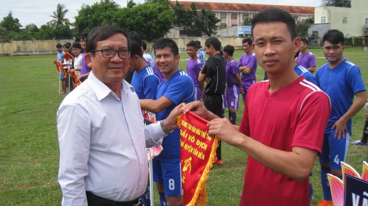 Tân Biên: Khai mạc giải bóng đá vô địch toàn huyện năm 2018