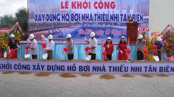 Tân Biên: Khởi công xây dựng Hồ bơi Nhà thiếu nhi huyện