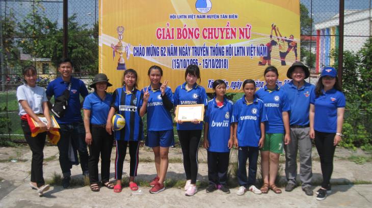 Tân Biên tổ chức giải bóng chuyền nữ chào mừng kỷ niệm 62 năm ngày truyền thống Hội Liên hiệp thanh niên Việt Nam