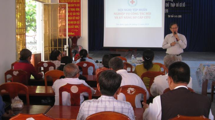 Tập huấn kỹ năng, nghiệp vụ cán bộ chữ thập đỏ cơ sở huyện Tân Biên năm 2018
