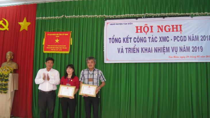  Tân Biên: Tổng kết công tác chống mù chữ- phổ cập giáo dục năm 2018