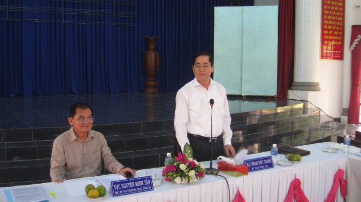 Bí thư Tỉnh ủy Tây Ninh Phạm Viết Thanh làm việc tại huyện Tân Biên