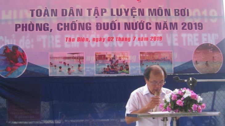  Tân Biên: Phát động toàn dân tập luyện môn bơi phòng, chống đuối nước