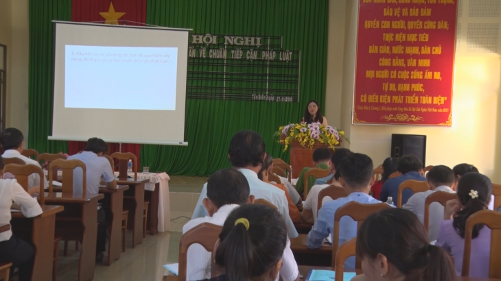  Tập huấn về chuẩn tiếp cận pháp luật cho cán bộ các xã chưa đạt chuẩn tiếp cận pháp luật huyện Tân Biên