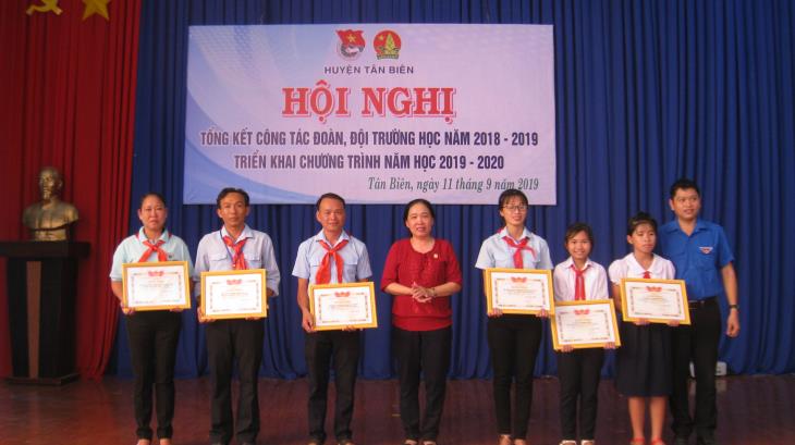  Tân Biên: Tổng kết công tác Đoàn - Đội trường học năm học 2018-2019