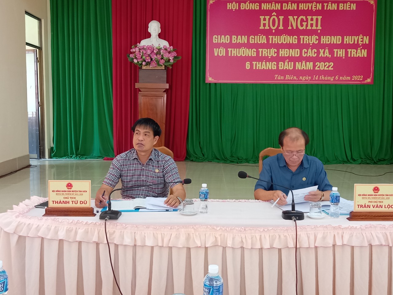 Thường trực Hội đồng nhân dân huyện Tân Biên tổ chức hội nghị giao ban với Thường trực HĐND xã, thị trấn 6 tháng đầu năm 2022
