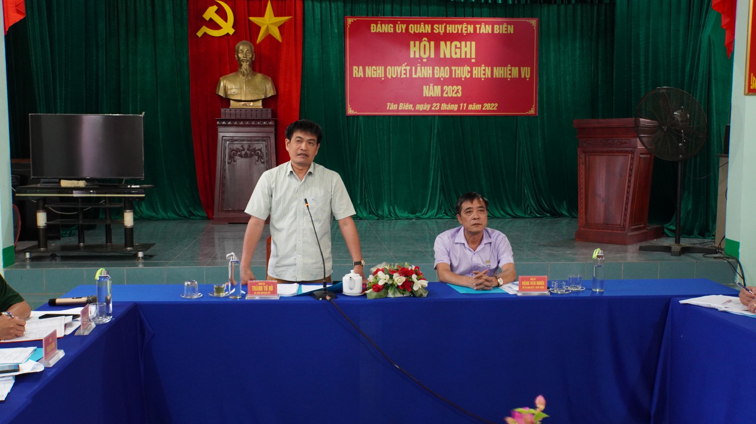 Đảng ủy quân sự huyện Tân Biên ra nghị quyết lãnh đạo thực hiện nhiệm vụ năm 2023.