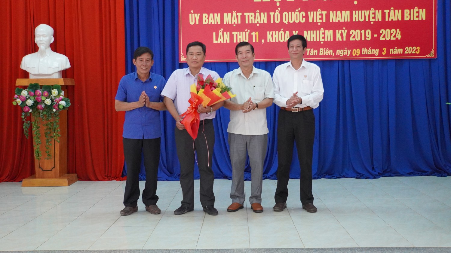 Tân Biên Hiệp thương Bầu chức danh Chủ tịch UBMTTQ Việt Nam Huyện, nhiệm kỳ 2019 – 2024