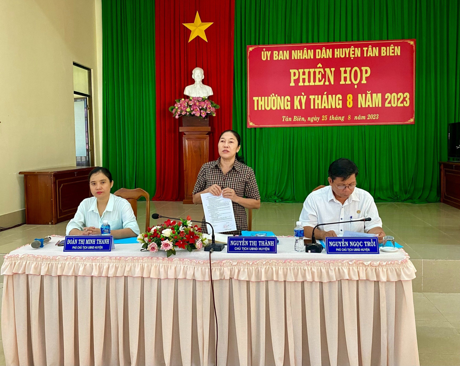 Ủy ban nhân dân huyện Tân Biên họp thường kỳ tháng 8 năm 2023