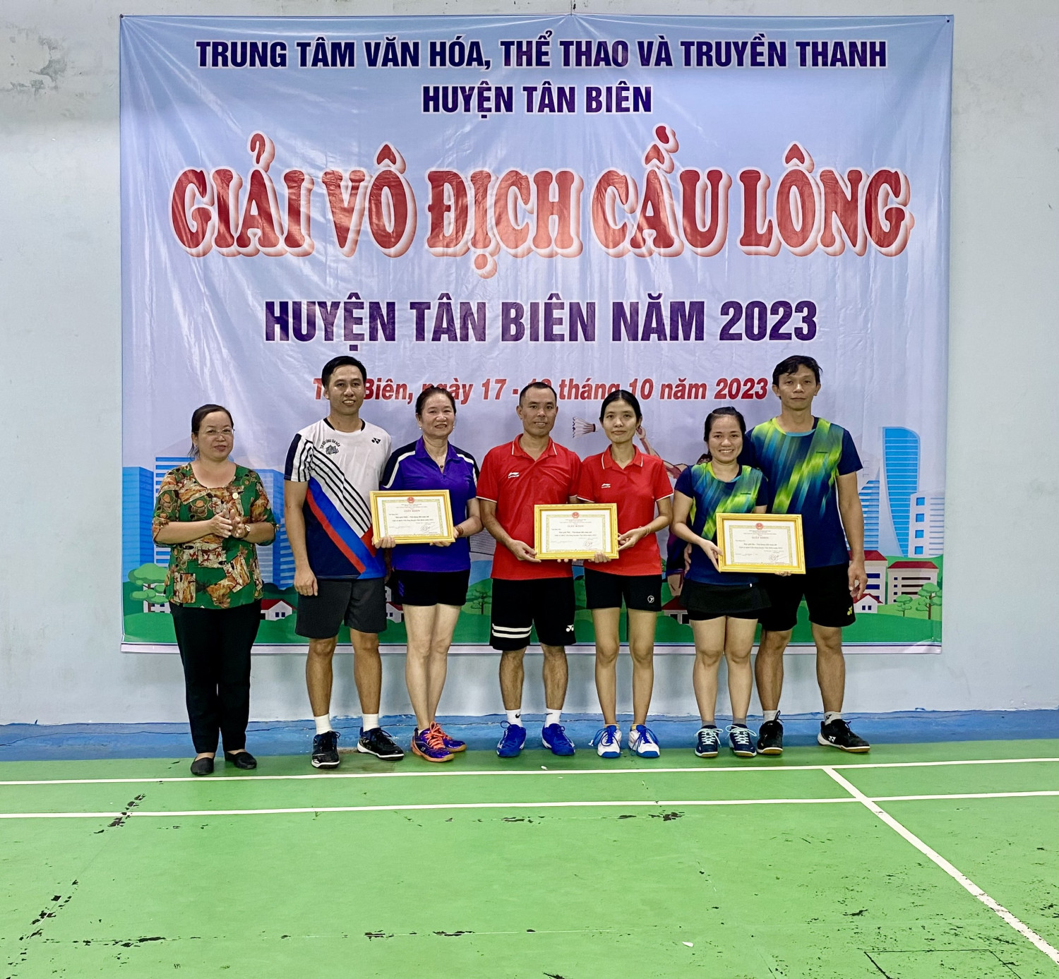 Huyện Tân Biên bế mạc giải vô địch Cầu lông năm 2023