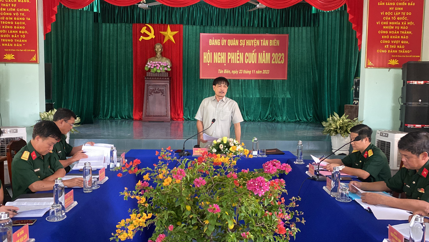 Đảng uỷ Ban CHQS huyện Tân Biên hội nghị phiên cuối năm 2023