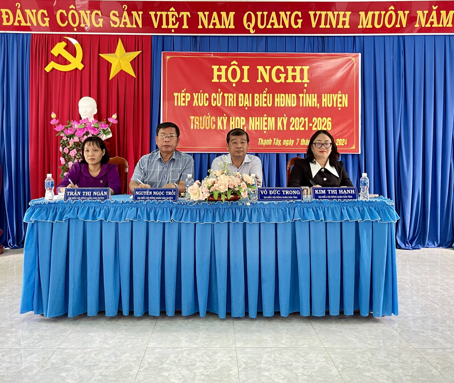 Đại biểu HĐND tỉnh, huyện Tiếp xúc cử tri xã Thạnh Tây huyện Tân Biên