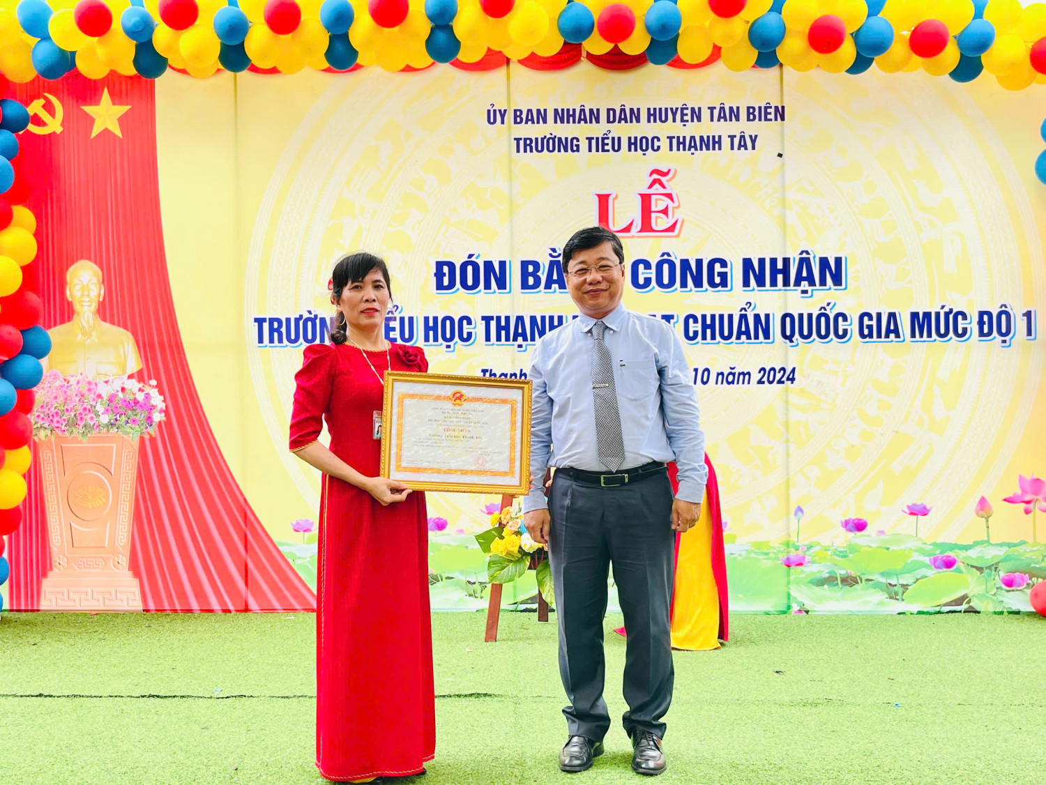 Trường tiểu học Thạnh Tây (huyện Tân Biên): Đón nhận Bằng công nhận đạt chuẩn quốc gia mức độ 1